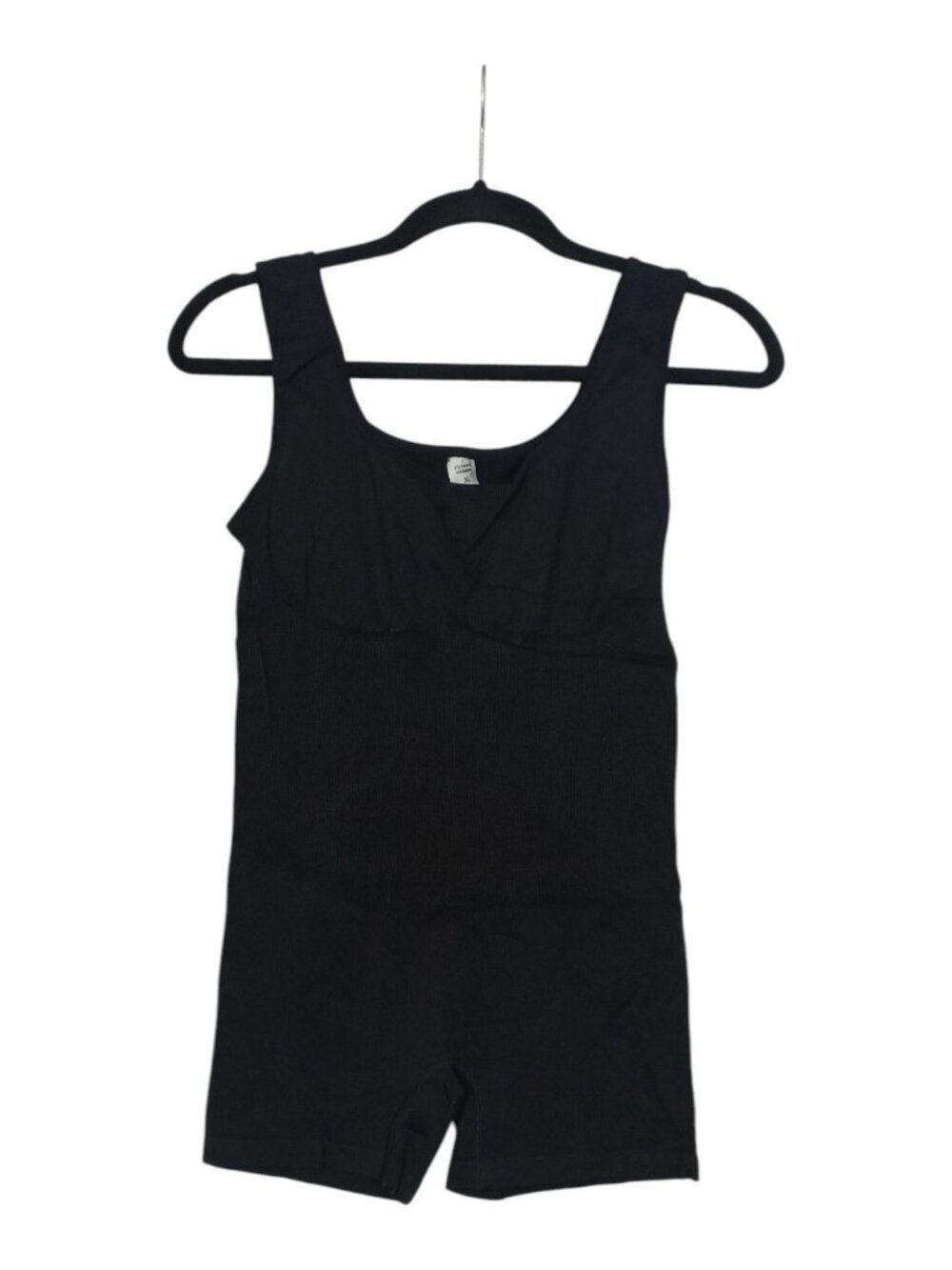 Women's Black Short Bodysuit Seamless Shapewear Workout Activewear XL Sculpting